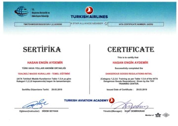 Dangerous Goods Regulations Certificate -2